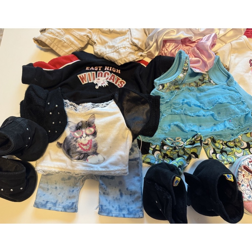 Build A Bear 46+ Piece Clothing Lot Shoes Wedding Dress Hello Kitty Justice BABW - Picture 9 of 9